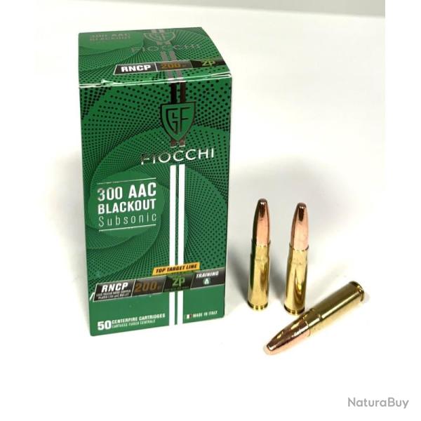 MUNITIONS Fiocchi 300 AAC Blackout 200 grains FMJ LES 200