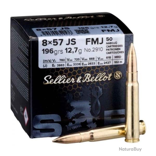 MUNITIONS SELLIER & BELLOT 8x57 JS FMJ LES 100
