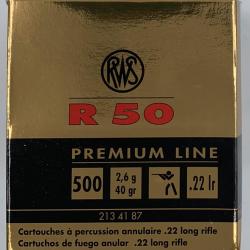 500 MUNITIONS RWS R50 .22lr 40gr / 2,59g
