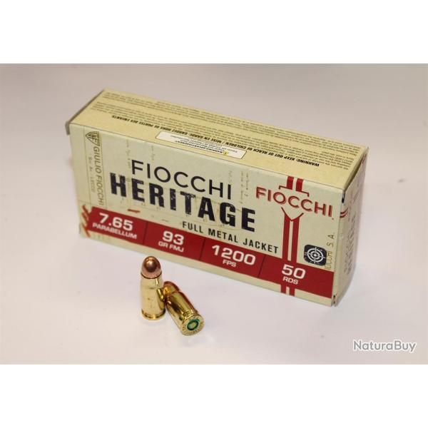 100 MUNITIONS FIOCCHI HERITAGE 7.65 PARABELLUM