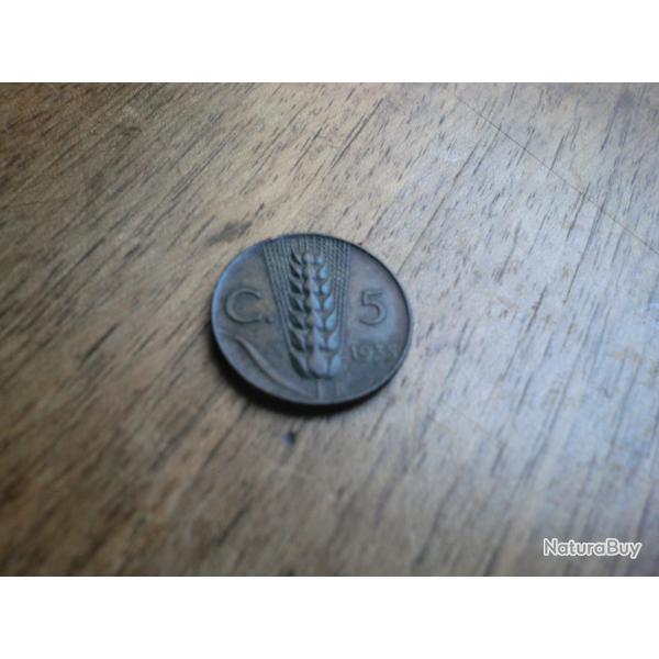 monnaie italie vittorio emanuele III  5 centisimi 1935