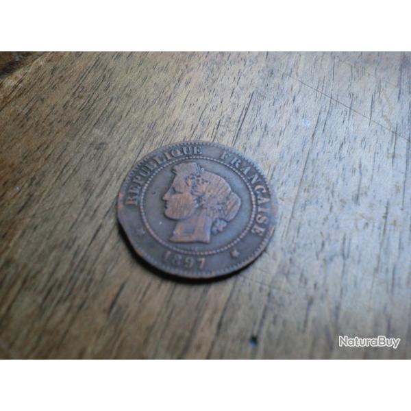 monnaie 5 centimes c�r�s  1897 A