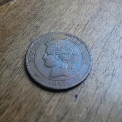 monnaie 10 centimes c&eacute;r&eacute;s  1897  A