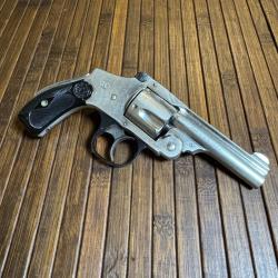 SUPERBE SMITH & WESSON TOP BREAK SAFETY TARDIF CALIBRE 38 S&W M&Eacute;CANIQUES ET CANONS NEUF !