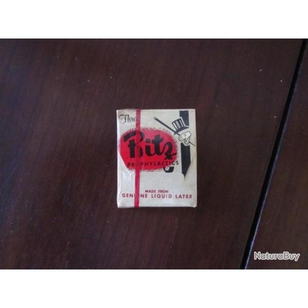US WW2 - Une pochette de 3 pr�servatifs de la marque "RITZ".