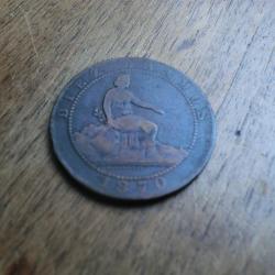 monnaie espagne 10 centimos  1870