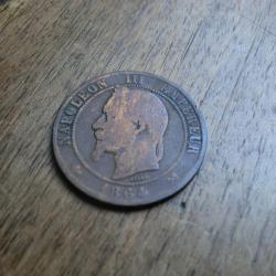 monnaie dix centimes napoleon III  1864 K