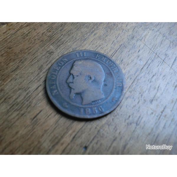 monnaie dix centimes napoleon III  1856  A