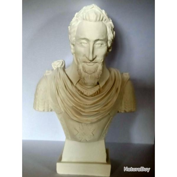 Buste de Henri IV 17 cm blanc