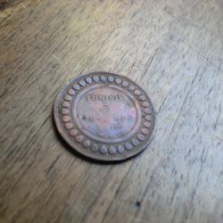 monnaie tunisie 5 centimes  1912 A