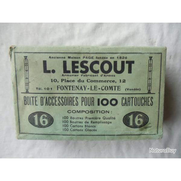 Pour collection ou usage,1 bo�te d'accessoires ancienne nominative pour rechargement en calibre 16.