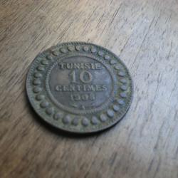 monnaie tunisie 10 centimes  1908  A