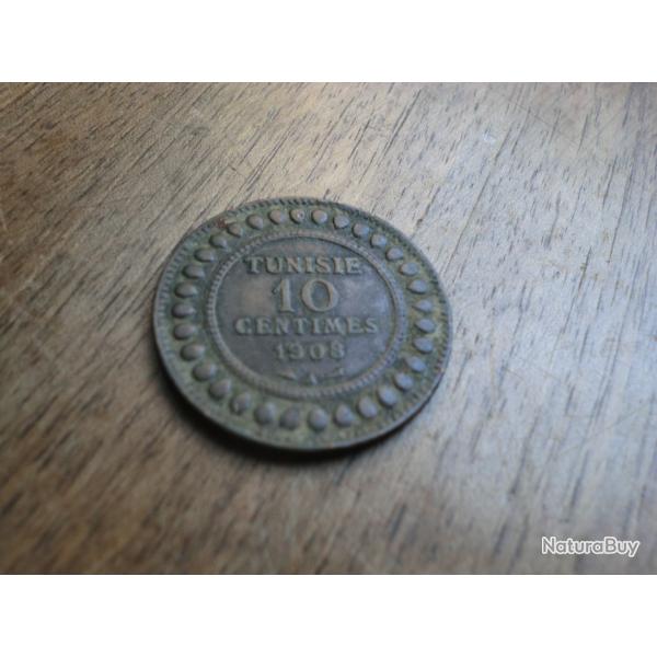 monnaie tunisie 10 centimes  1908  A