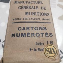 LOT 50 CARTONS DE FERMETURE NUM&Eacute;RO SIX DE CALIBRE 16