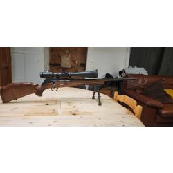 Sabatti rover custom 243 winchester canon varmint avec lunette et bipied