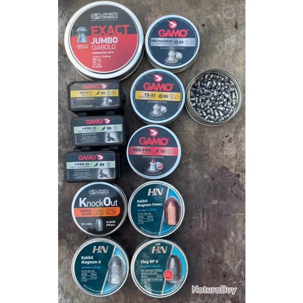 lot de 12 bo�tes pleines plomb 5.5