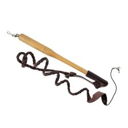 Fouet de v&eacute;nerie tress&eacute; en cuir Januel