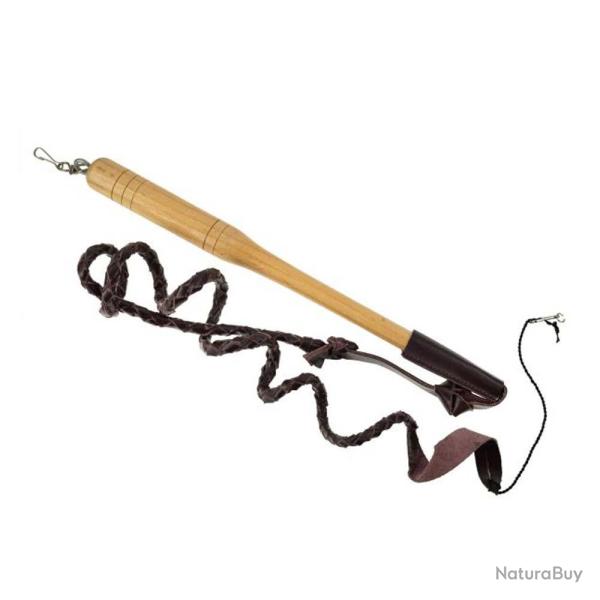 Fouet de v�nerie tress� en cuir Januel