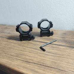 Montage "middle" de diam&egrave;tre 25.4mm pour rail picatinny.