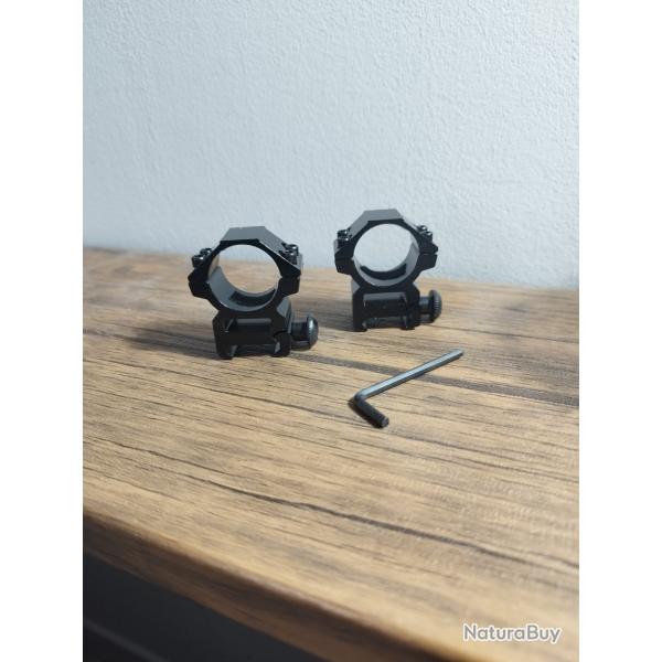 Montage "middle" de diam�tre 25.4mm pour rail picatinny.