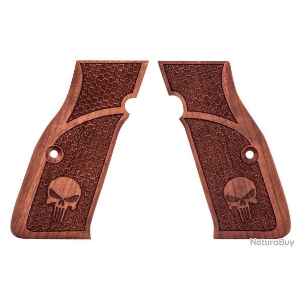 Plaquettes bois nid d'abeille Punisher pour CZ Shadow MBT