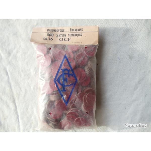 1 Poche ancienne avec 400 cartons de fermeture de la cartoucherie fran�aise en calibre 16.