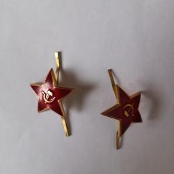 Paire d insignes de chapka urss