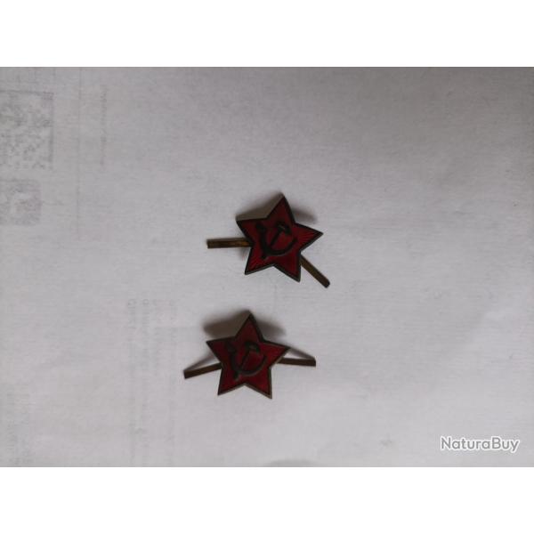 Paire d insignes de calot urss