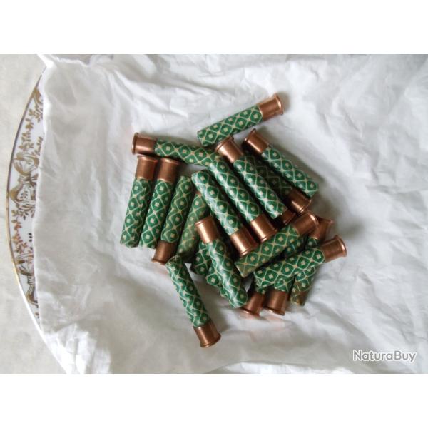 Lot de 22 cartouches anciennes double charge GEVELOT en calibre 9 m/m flobert.