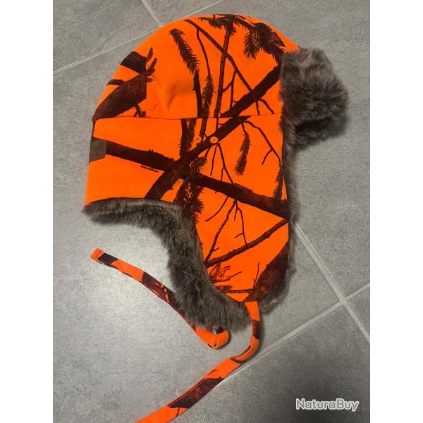 Chapka Solognac orange fluo neuf