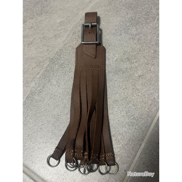Porte gibier en cuir 10 attaches