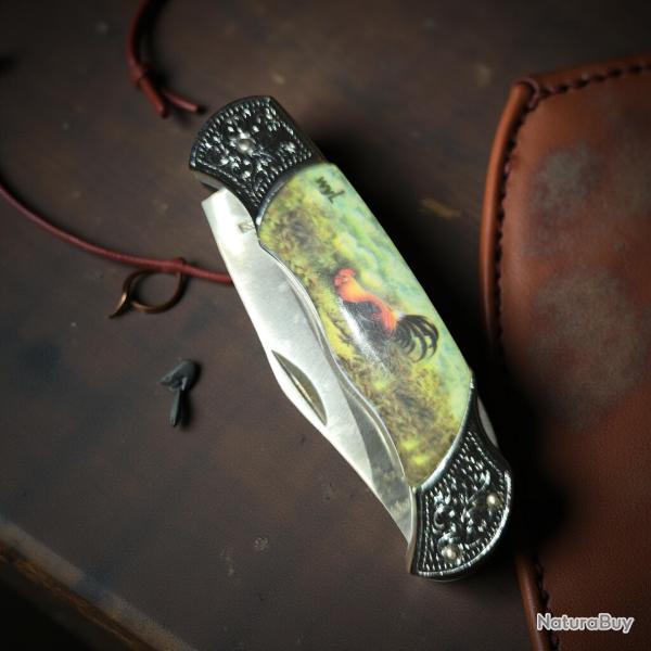 Canif couteau de poche .Coq 20cm