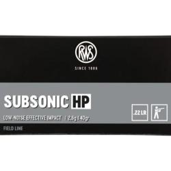 Balles 22LR Rws Subsonic Hp