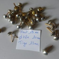 Lot de 30 Boutons &agrave; tige pour jugulaire de kepi ou casquette militaire MILITARIA