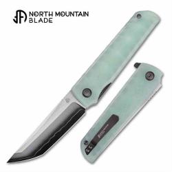 Couteau North Mountain Blade Chop Plus Kick Stop Lame Tanto Acier SLD Manche G10 Jade NMB2411JD