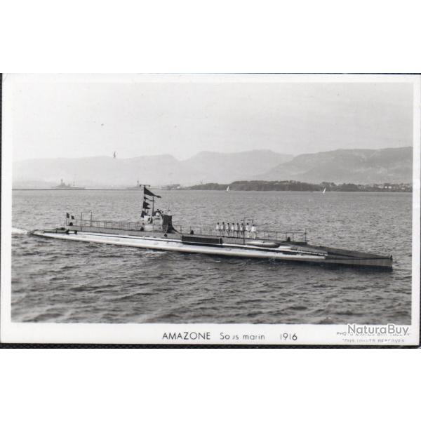 CPA - Marine de Guerre - AMAZONE Sous-Marin  - N�6113