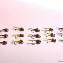Lot de nymphes &agrave; bille pour Truites et Ombres