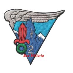 Ecusson de la 2&deg;Cie de montagne du 2&deg; REP- Hauteuir : 80 mm