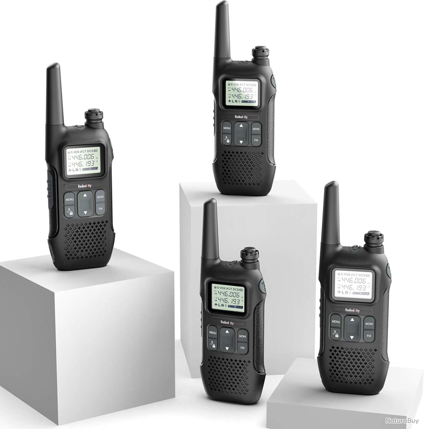 JUCJET UV-K5 Talkies-Walkies à Double Bande, Appareil Radio bidirectionnel (V/U), avec écouteurs d'origine et Station de Charge USB, Talkie-walkie Haute Performance pour Les Aventures(2 pièces