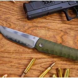 Couteau North Mountain Blade Chop Plus Kick Stop Lame Tanto Acier SLD Manche G10 Green MGR2411GR