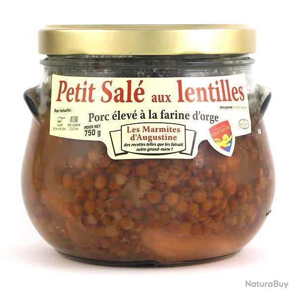 Petit sal� aux lentilles - Porc �lev� � la farine d'orge - Bocal 750g