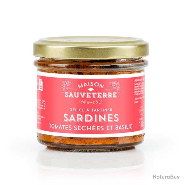 Sardine tomates s�ch�es et basilic � tartiner - Pot de 100g