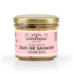 Duo saumon fum&eacute; et poivre rose &agrave; tartiner - Pot de 100g