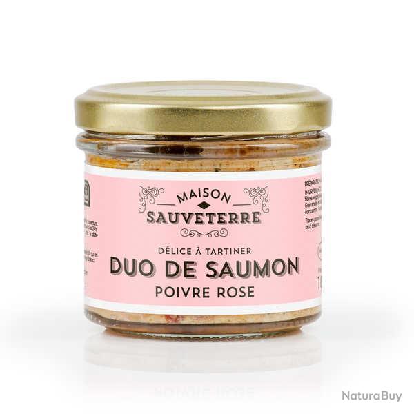 Duo saumon fum� et poivre rose � tartiner - Pot de 100g