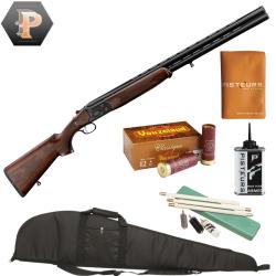 Wahoo ! Country Fusil superpos&eacute; Cal.12/76 canon 71cm + mun + fourreau + nettoyage + porte p