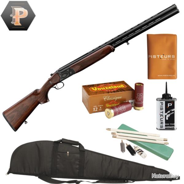 Wahoo ! Country Fusil superpos� Cal.12/76 canon 71cm + mun + fourreau + nettoyage + porte p