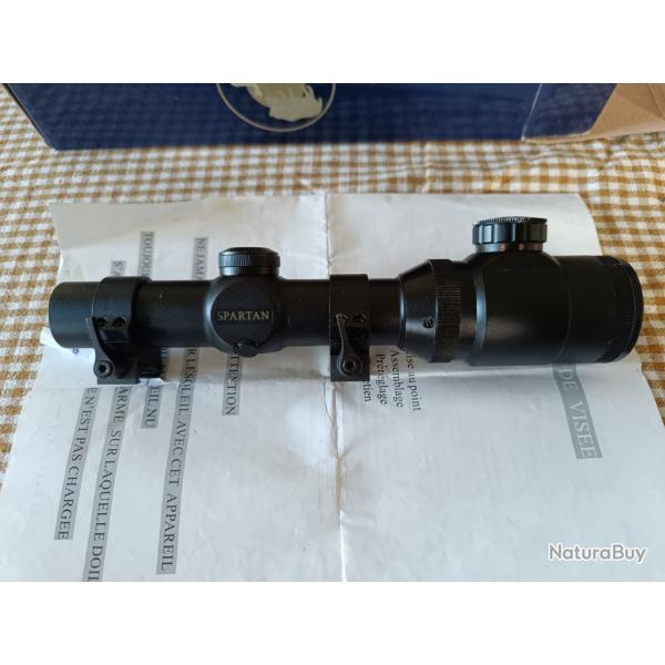 Lunette de Battue Spartan 1-4x24 point rouge + montage rapide