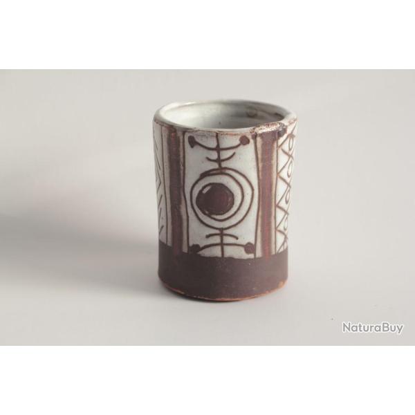 Gobelet c�ramique Alexandre KOSTANDA Vallauris 1960