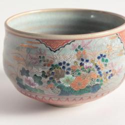 Bol &agrave; th&eacute; Chawan gr&egrave;s &eacute;maill&eacute; Showa Japon