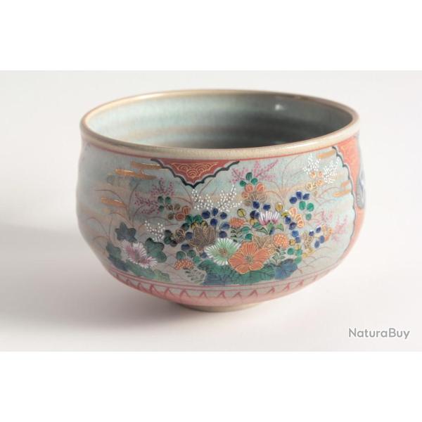 Bol � th� Chawan gr�s �maill� Showa Japon